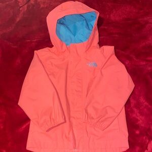 Used The North Face Coral Rain Jacket with Blue Interior